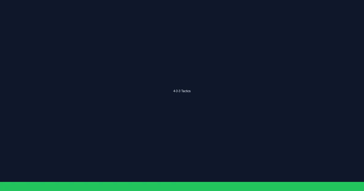 Understanding the 4-3-3 Formation: Complete Tactical Analysis