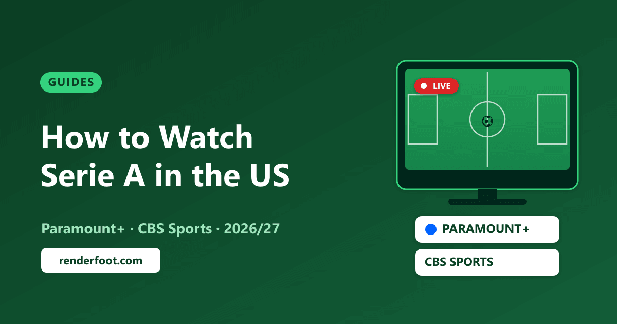 How to Watch Serie A in the US (2026/27): Paramount+, CBS & Free Games