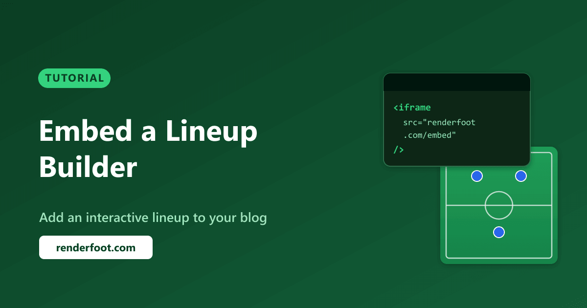 How to Embed a Football Lineup Builder on Your Blog (Free)