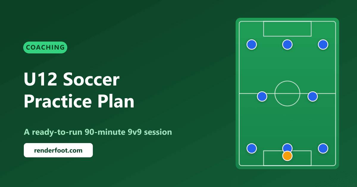 U12 Soccer Practice Plan: A 90-Minute 9v9 Session